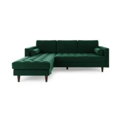 Zoe Velvet Corner Chaise -Furniture Store 30825929 alt02