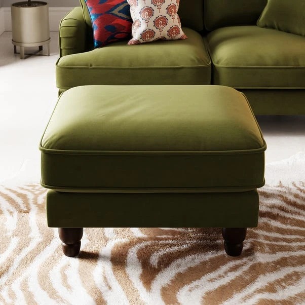 Beatrice Matte Velvet Footstool 3 Beatrice Matte Velvet Footstool - Image 3