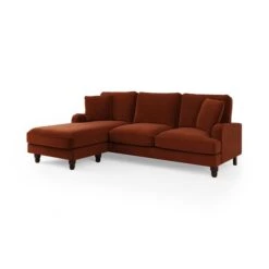 Beatrice Matte Velvet Corner Sofa -Furniture Store 30825960 alt01