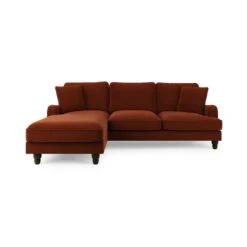 Beatrice Matte Velvet Corner Sofa -Furniture Store 30825960 alt02