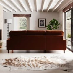 Beatrice Matte Velvet Corner Sofa -Furniture Store 30825960 alt03