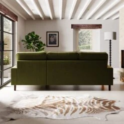 Beatrice Matte Velvet Corner Sofa -Furniture Store 30826053 alt03