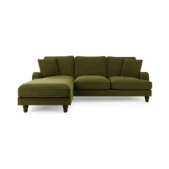 Beatrice Matte Velvet Corner Sofa -Furniture Store 30826054 alt02