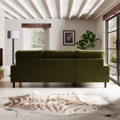 Beatrice Matte Velvet Corner Sofa -Furniture Store 30826054 alt03