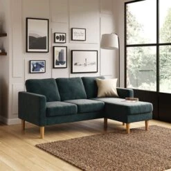 Jacob Corduroy Small Corner Chaise Sofa -Furniture Store 30826188