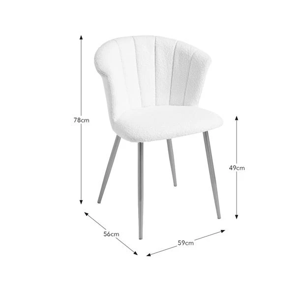 Kendall Dining Chair, Boucle 7 Kendall Dining Chair, Boucle - Image 7