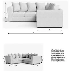 Blake Curved Arm Soft Texture Large Corner Sofa -Furniture Store 30828633 alt09