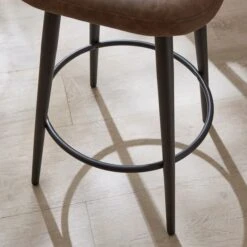 Astrid Bar Stool, Faux Leather -Furniture Store 30829682 alt02