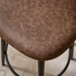 Astrid Bar Stool, Faux Leather -Furniture Store 30829682 alt04