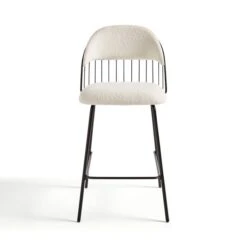 Marcela Boucle Bar Stool, Ivory -Furniture Store 30829686 alt04