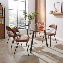 Marcela Set Of 2 Chairs, Faux Leather -Furniture Store 30829690 alt02