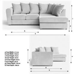 Blake Jumbo Cord Corner Sofa -Furniture Store 30830627 alt09