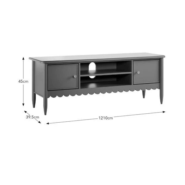 Remi Scalloped Wide TV Unit For TVs Up To 55" 7 Remi Scalloped Wide TV Unit For TVs Up To 55" - Image 7