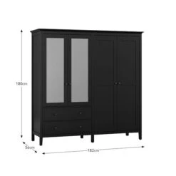 Lynton Mirrored 4 Door Wardrobe 35 Lynton Mirrored 4 Door Wardrobe -Furniture Store 30832617 alt09