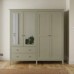Lynton Mirrored 4 Door Wardrobe 24 Lynton Mirrored 4 Door Wardrobe -Furniture Store 30832618