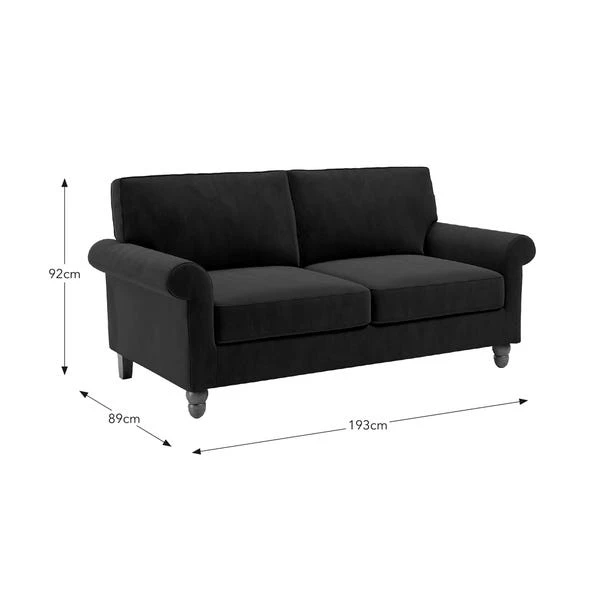 Bettie Velvet 3 Seater Double Sofa Bed 8 Bettie Velvet 3 Seater Double Sofa Bed - Image 8