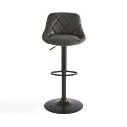 Noah Height Adjustable Bar Stool, Faux Suede -Furniture Store 30834813 alt02