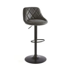 Noah Height Adjustable Bar Stool, Faux Suede -Furniture Store 30834813 alt03