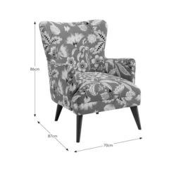 Marlow Joy Floral Print Occasional Armchair -Furniture Store 30837409 alt09