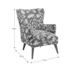Marlow Joy Floral Print Occasional Armchair -Furniture Store 30837410 alt09