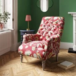 Bibury Button Joy Floral Print Occasional Armchair -Furniture Store 30837454