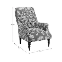 Bibury Button Joy Floral Print Occasional Armchair -Furniture Store 30837454 alt09