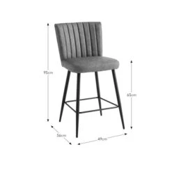 Taylor Counter Height Bar Stool, Faux Leather -Furniture Store 30842645 alt09