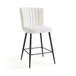 Taylor Counter Height Bar Stool, Ivory Boucle -Furniture Store 30842646 alt04