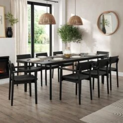 Hudson 6-8 Seater Rectangular Extendable Dining Table, Oak -Furniture Store 30843938 alt02