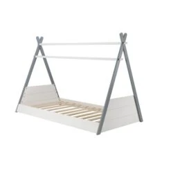 Kids Teepee Bed, White & Grey -Furniture Store 30844189 alt03