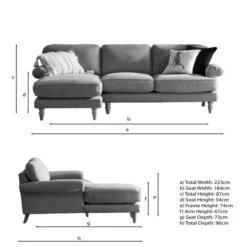 Jolene Soft Texture Corner Chaise Sofa -Furniture Store 30847022 alt09