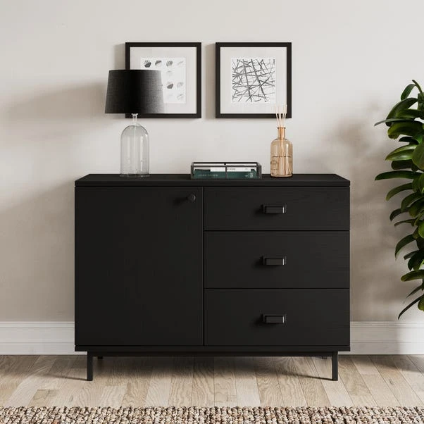 Fulton Small Sideboard, Black Oak 1 Fulton Small Sideboard, Black Oak