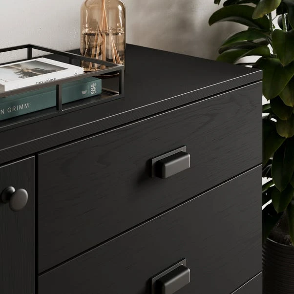 Fulton Small Sideboard, Black Oak 4 Fulton Small Sideboard, Black Oak - Image 4