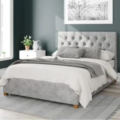 Olivier Kimiyo Linen Ottoman Bed Frame -Furniture Store 30852411