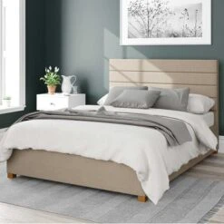 Kelly Eire Linen Ottoman Bed Frame -Furniture Store 30852594