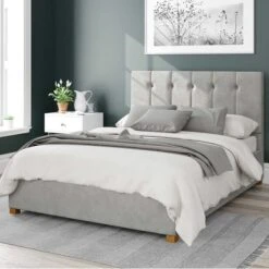 Hepburn Plush Velvet Ottoman Bed Frame -Furniture Store 30852849