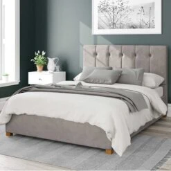 Hepburn Plush Velvet Ottoman Bed Frame -Furniture Store 30852856