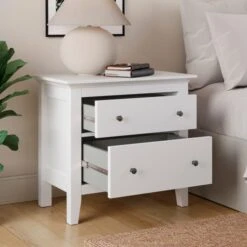 Lynton 2 Drawer Wide Bedside Table -Furniture Store 30856991 alt01