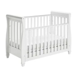 Babymore Eva Sleigh Cot Bed With Drawer -Furniture Store 30857150 alt05