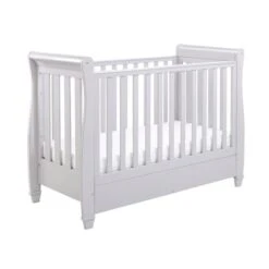 Babymore Eva Sleigh Cot Bed With Drawer -Furniture Store 30857151 alt03