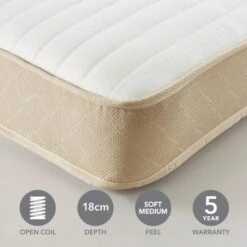 Dunelm Rolled Memory Foam Open Coil Mattress -Furniture Store 30857774