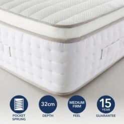 Hotel Gel Pillow Top 2000 Pocket Sprung Mattress -Furniture Store 30857870