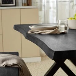 Ezra 6 Seater Rectangular Dining Table With 2 Benches -Furniture Store 30857949 alt01