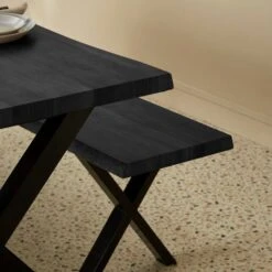 Ezra 6 Seater Rectangular Dining Table With 2 Benches -Furniture Store 30857949 alt02