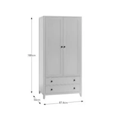 Malone Double Wardrobe, Warm Grey -Furniture Store 30858780 alt09