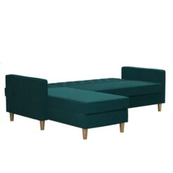 Cosmo Living Liberty Velvet Corner Chaise Double Sofa Bed -Furniture Store 30859551 alt06