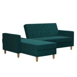 Cosmo Living Liberty Velvet Corner Chaise Double Sofa Bed -Furniture Store 30859551 alt08