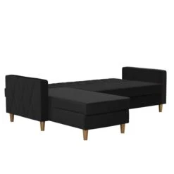 Cosmo Living Liberty Velvet Corner Chaise Double Sofa Bed -Furniture Store 30859559 alt06