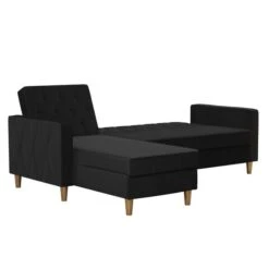 Cosmo Living Liberty Velvet Corner Chaise Double Sofa Bed -Furniture Store 30859559 alt07