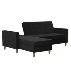Cosmo Living Liberty Velvet Corner Chaise Double Sofa Bed -Furniture Store 30859559 alt08